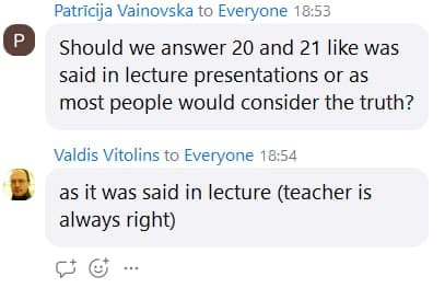 Teacher is always right.